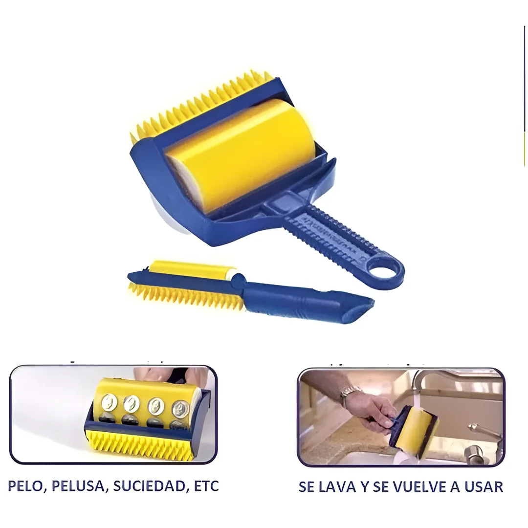 Set de rodillos quita pelos lavables para mascotas (x2) - Imagen 2